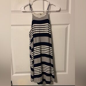 Navy and White Striped Women's dress